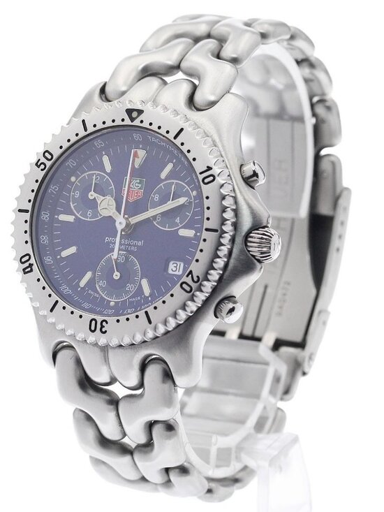 TAG HEUER S/el Professional 200m CG1114 Date Blue Dial Quartz Men\'s Watch_945685 main image 5